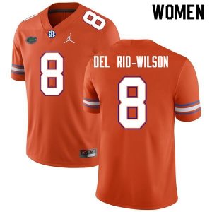 Women's Florida Gators #8 Carlos Del Rio-Wilson NCAA Nike Orange Authentic Stitched College Football Jersey QGB0862PD